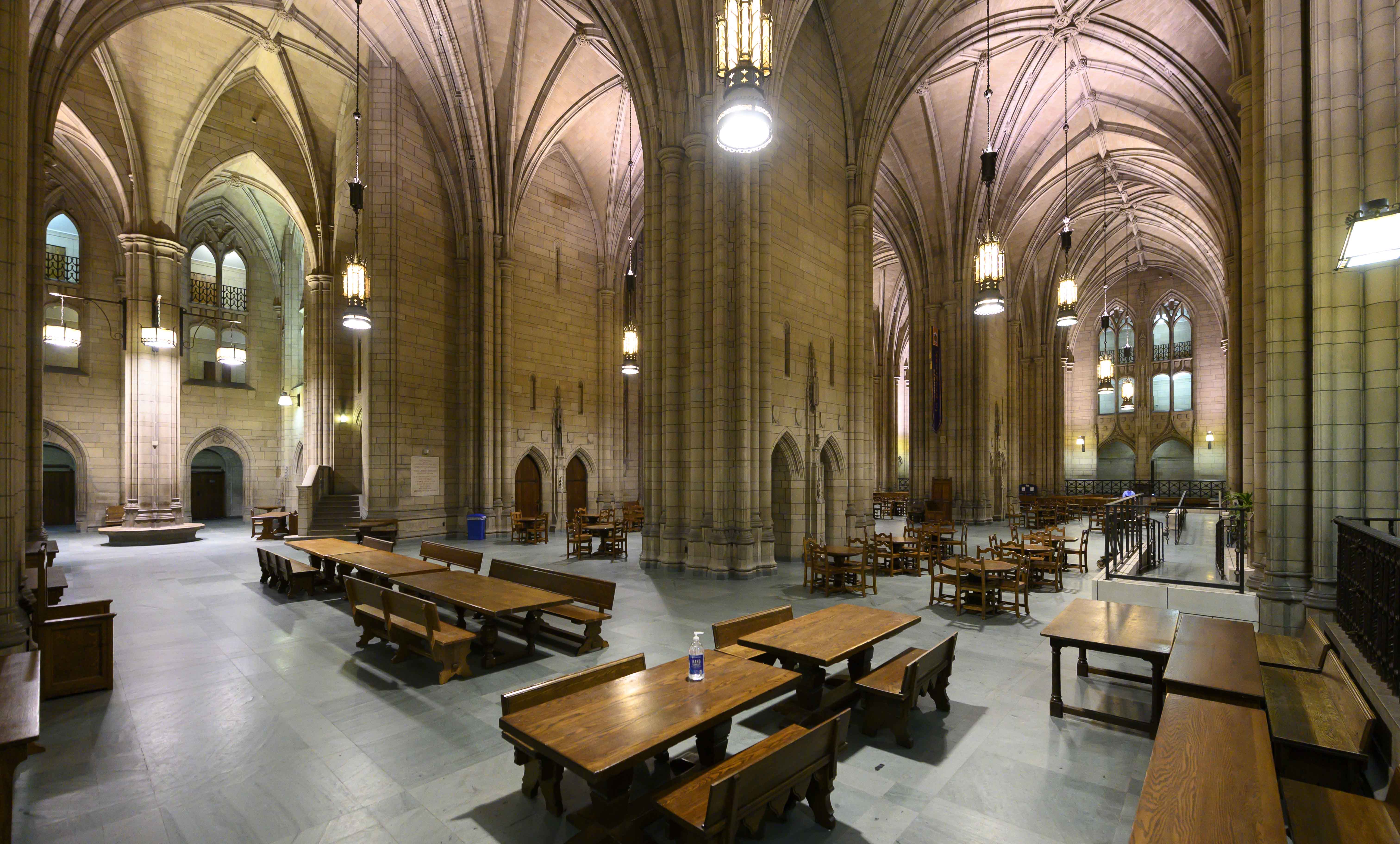 Empty Cathedral of Learning commons room