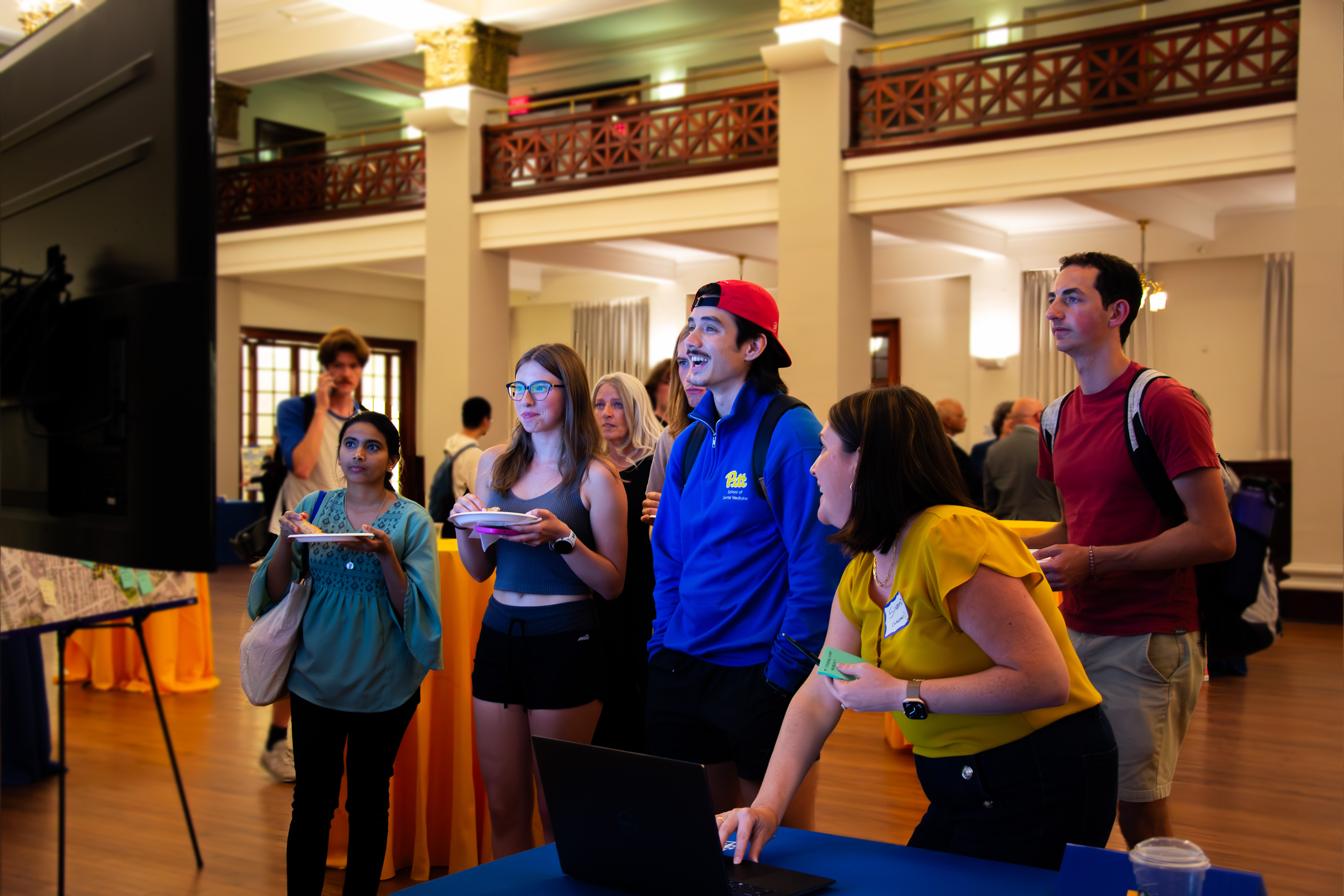 Students, faculty and staff turned up for a public forum on the 2025 Campus Master Plan on Sept. 10 at Alumni Hall. (Caitlin Young | Office of Planning, Design & Construction)
