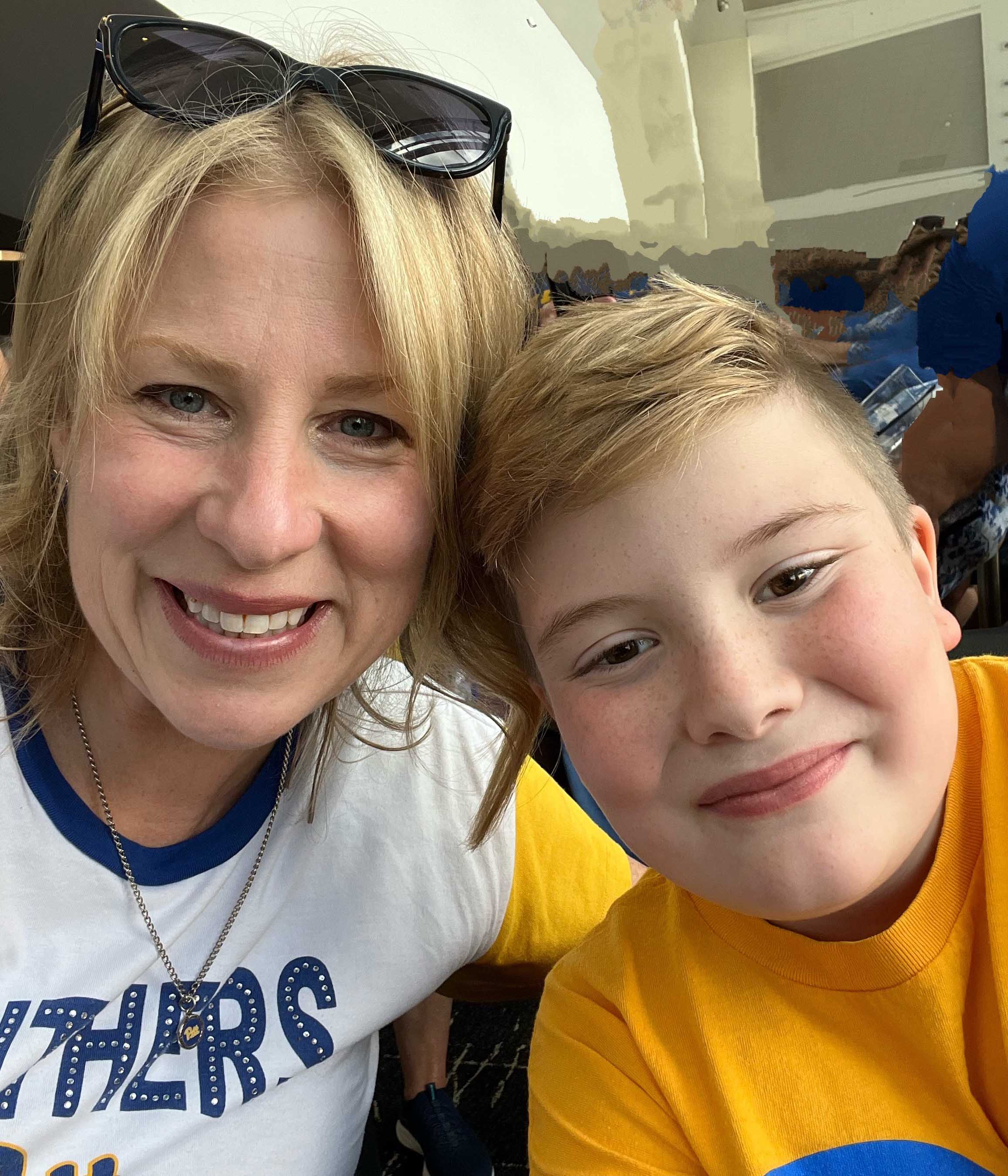Jocelyn Runyon and son