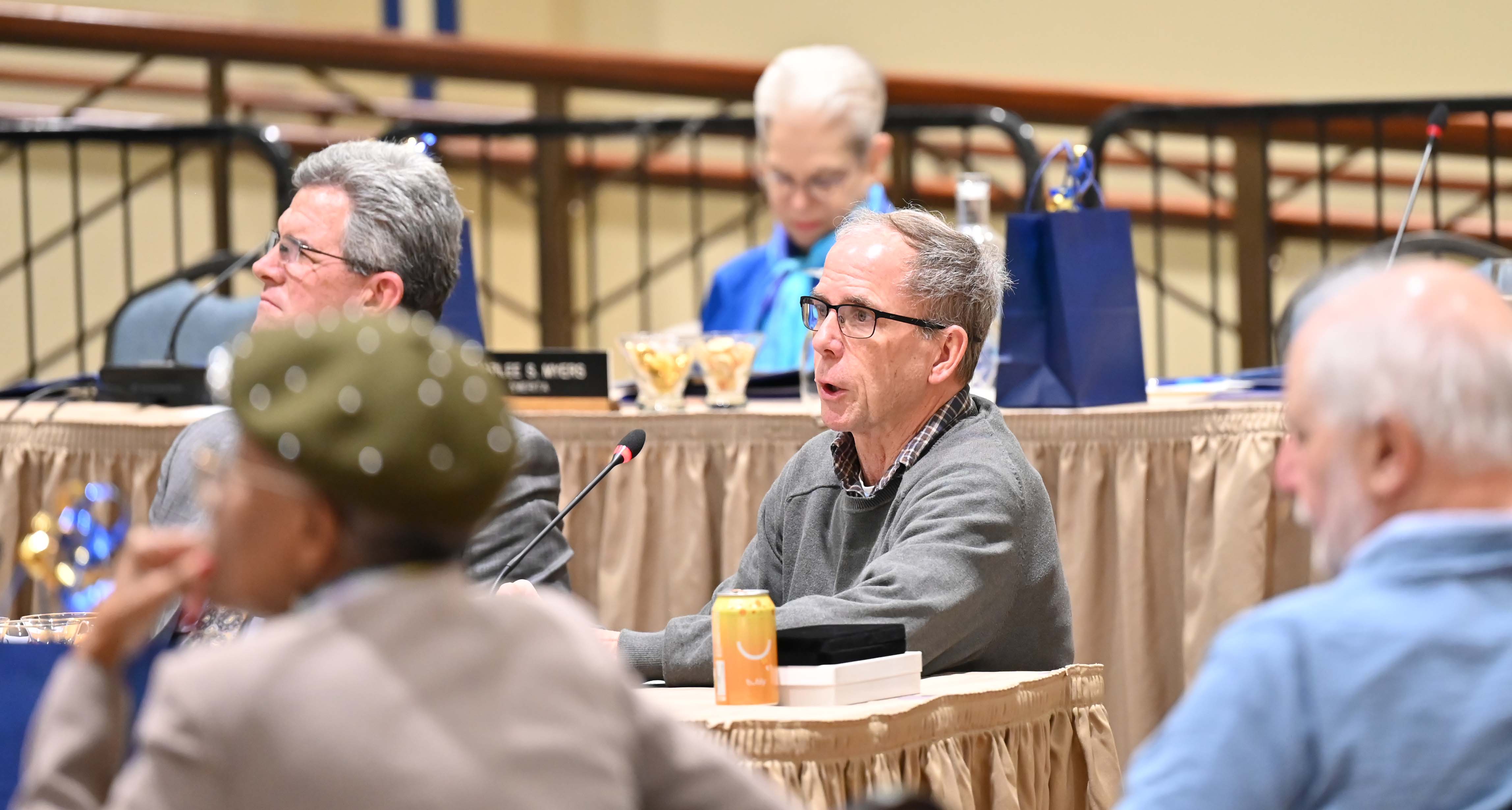 Rory Cooper, head of Pitt's Human Engineering Research Labs, gave the Board of Trustees an update Dec. 5 on the transformative assistive technologies research happening at Pitt. (Aimee Obidzinski | University of Pittsburgh)