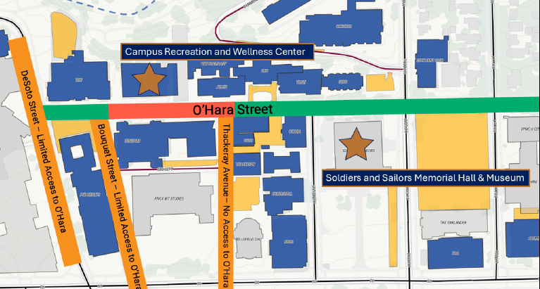 Map of construction area