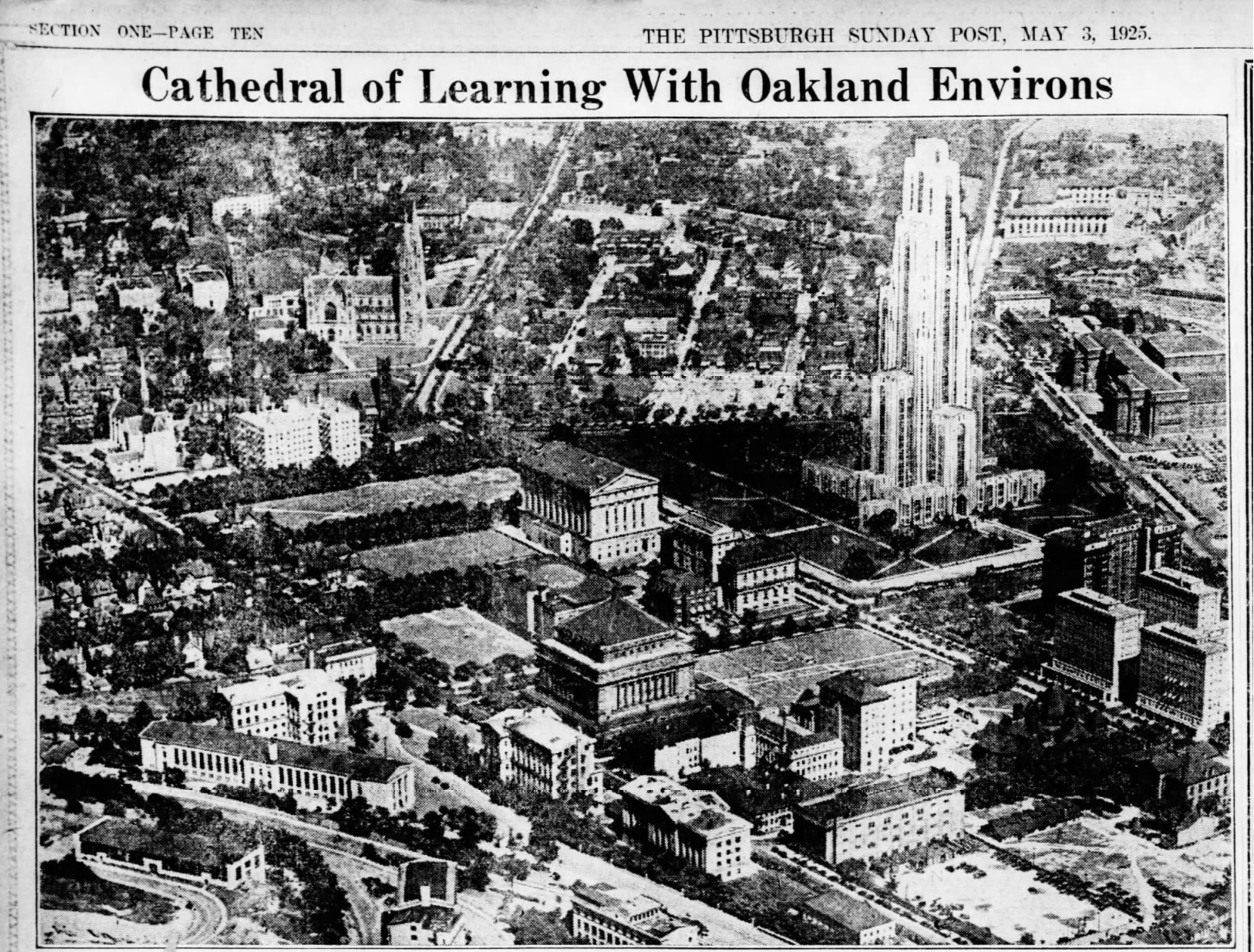 1925 newspaper photo showing how the Cathedral will look